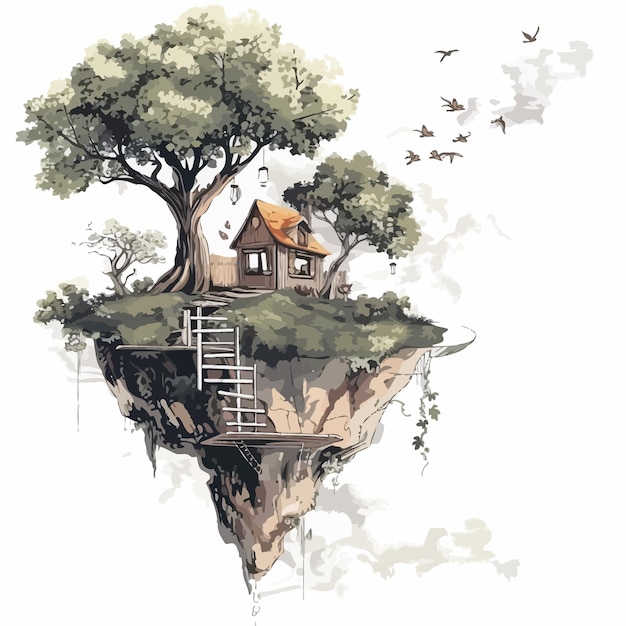 Tree_house_concept_vector_illustration