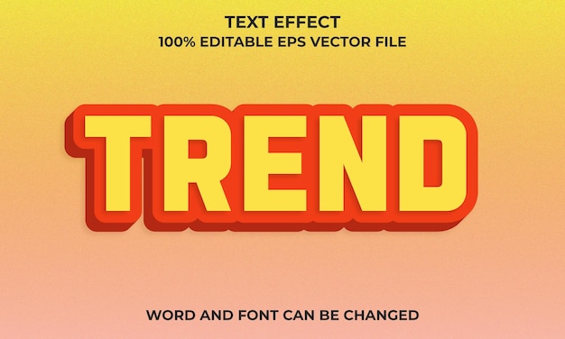 Trend 3d tekst Efekt Styl Trend Edytowalny efekt tekstowy