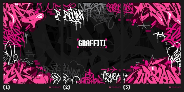 Plik wektorowy trendy dark pink abstract urban style hiphop graffiti street art ilustracja wektorowa tło