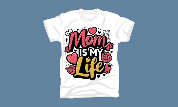 Plik wektorowy trendy dzień matki typograqphy graficzny projekt koszulki