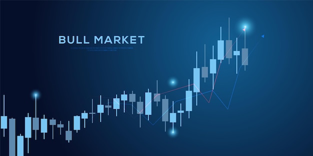 Trendy na giełdzie byka i forex techniczny projekt koncepcyjny handlu finansowego wykres świecy