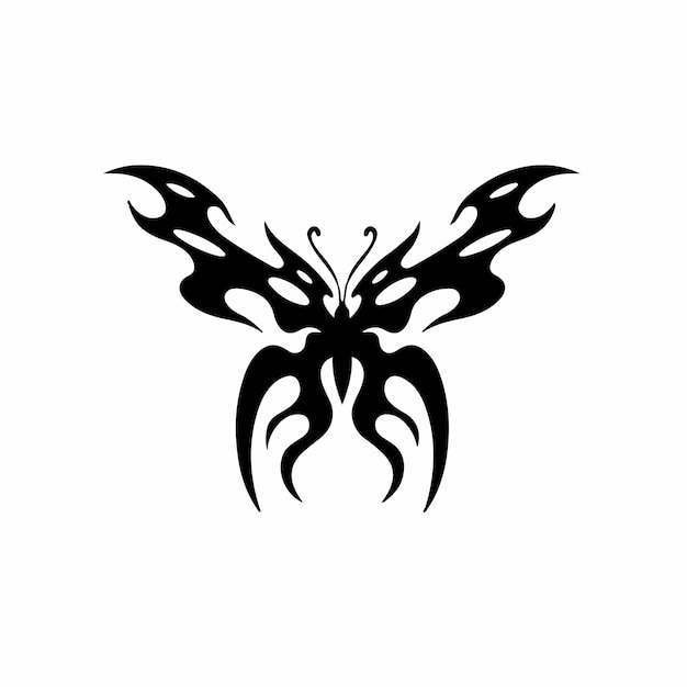 Tribal Butterfly Logo Symbol Wzornik Projekt Tatuaż Wektor Ilustracja