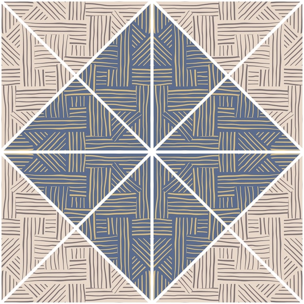 Tribal linie mozaika wzór Kreatywne paski vintage ornament Abstrakcyjne geometryczne płytki etniczne