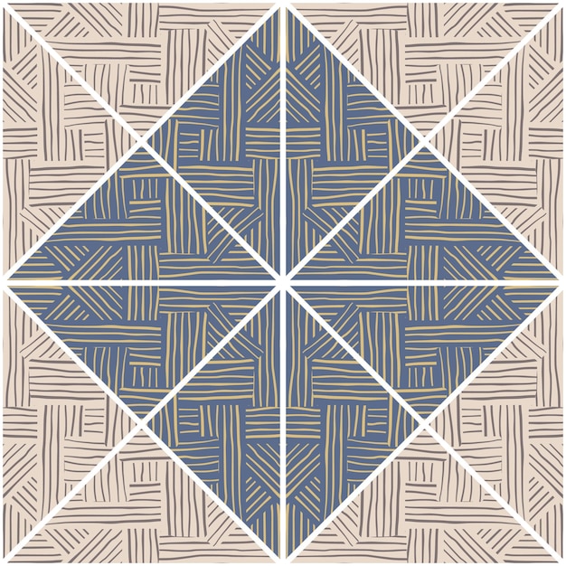 Tribal Linie Mozaika Wzór Kreatywne Paski Vintage Ornament Abstrakcyjne Geometryczne Płytki Etniczne