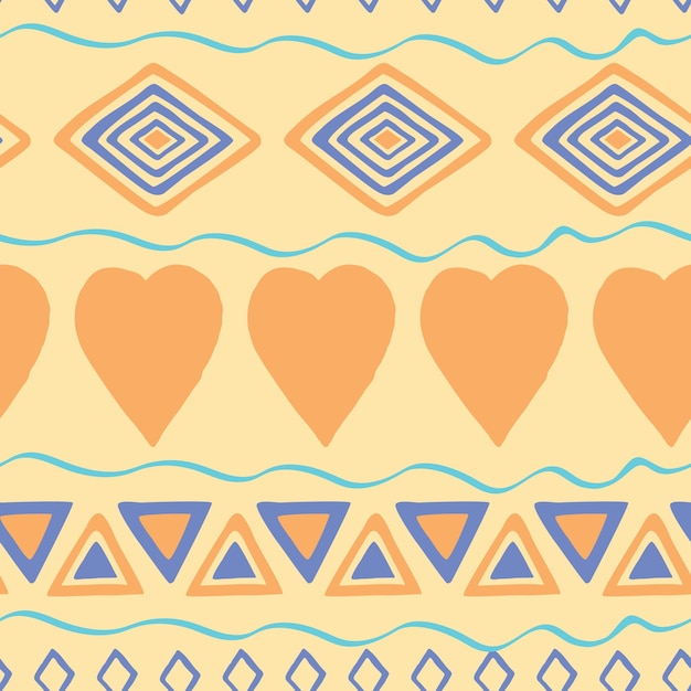 Tribal Ręcznie Rysowane Tła Etyki Doodle Wzór Granice Geometryczne Ręcznie Rysowane Abstrakcyjne Tło