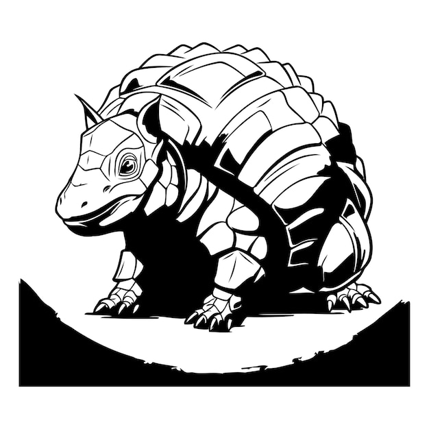 Plik wektorowy triceratops wektor ilustracja stylizowanego dinozaura