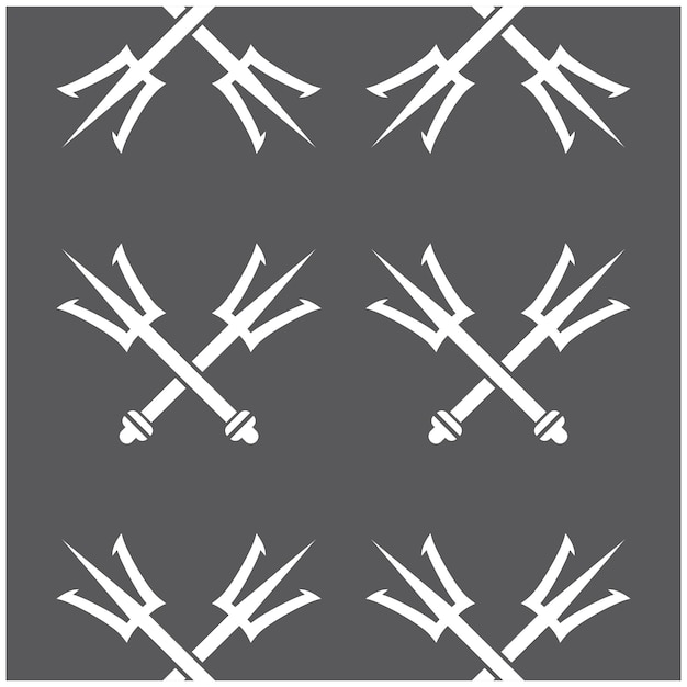 Plik wektorowy trident logo szablon wektor ikona ilustracja projekt