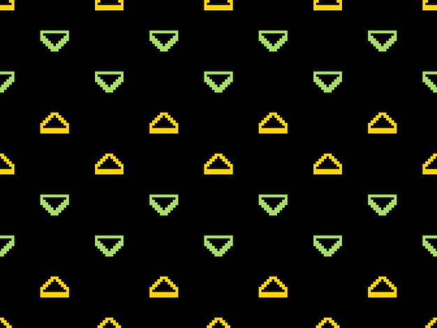 Trójkątny wzór na czarnym tle Styl pikseli