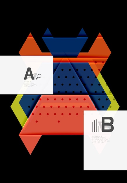 Plik wektorowy trójkąty i kształty geometryczne abstrakcyjne tło ilustracja wektorowa dla twojego projektu