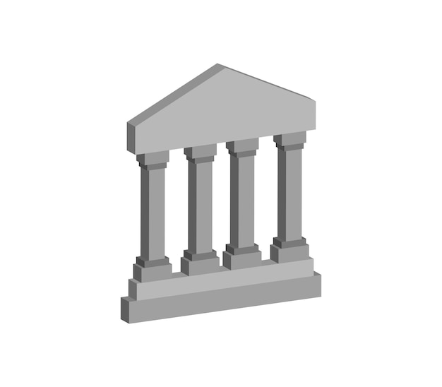 Trójwymiarowa Grecka świątynia