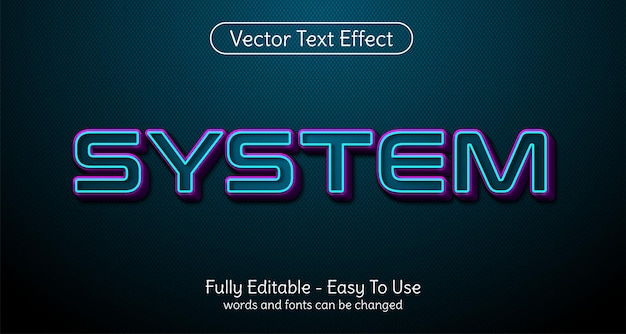 Trójwymiarowy System Tekstowy, Edytowalny Szablon Efektu Stylu