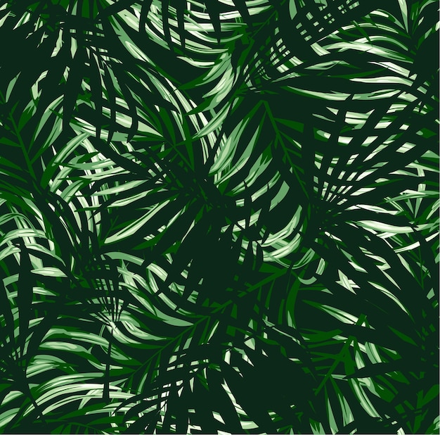 Plik wektorowy tropical palm leaves seamless patternpalm vector ilustracja palm green.