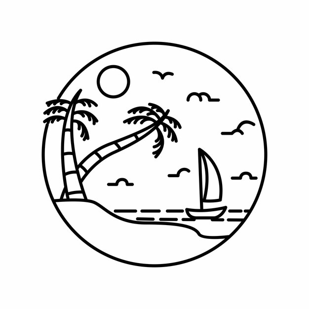 Plik wektorowy tropical summer beach surfing logo wektor 7