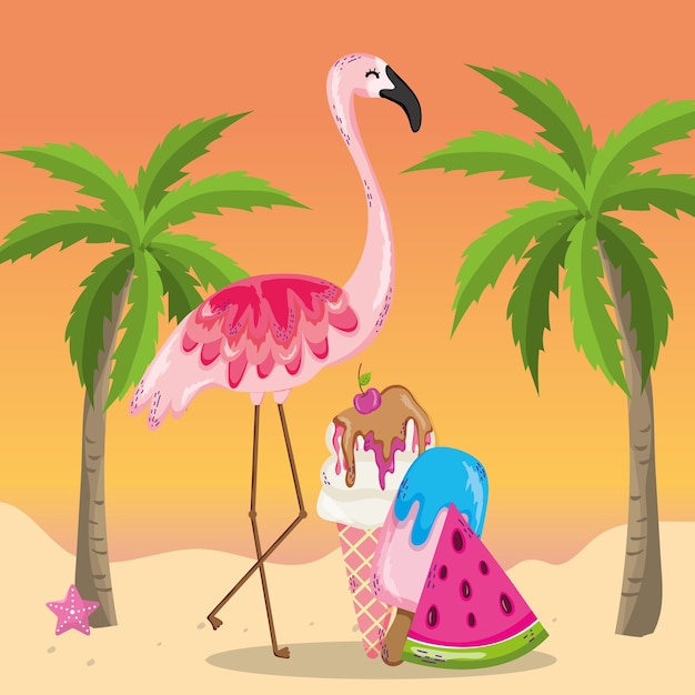 tropikalna plaża krajobraz kreskówka tematu