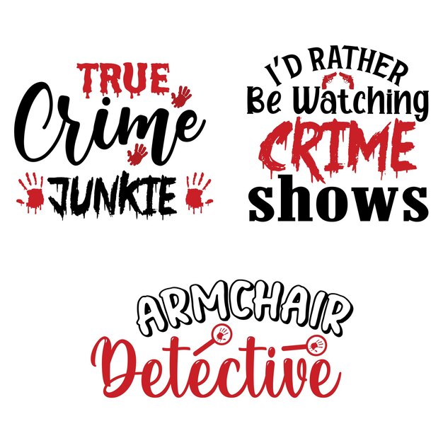 True Crime Svg Cytaty Typografia Design