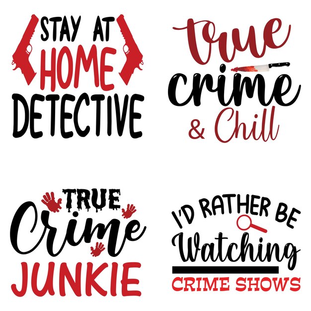 True Crime Svg Cytaty Typografia Design