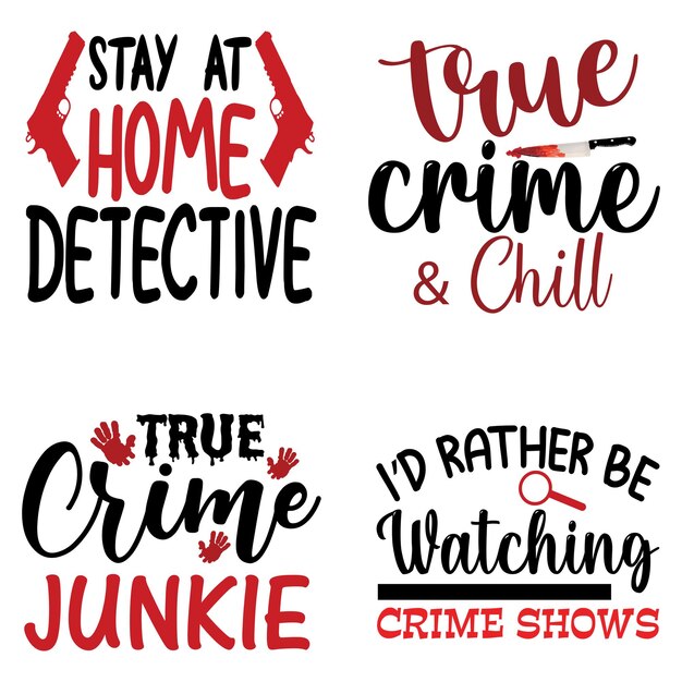 True Crime Svg Cytaty Typografia Design