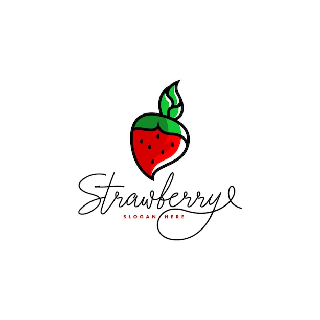 Truskawka Logo Design Concept Vector