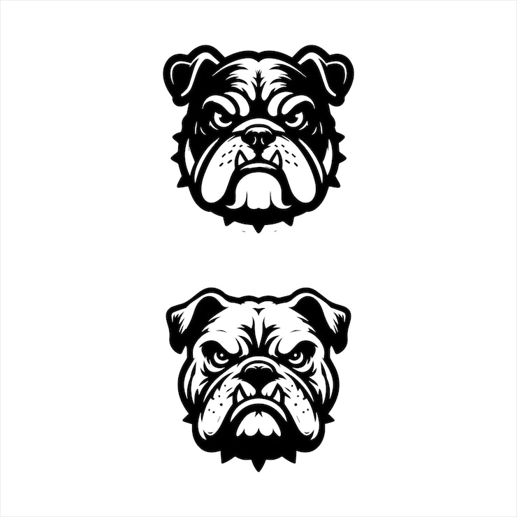 Wektor trzy psy z twarzami, które mówią "pug"