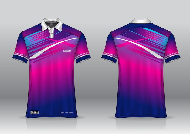 Plik wektorowy tshirt polo sport projekt badminton jersey makieta dla jednolitego szablonu