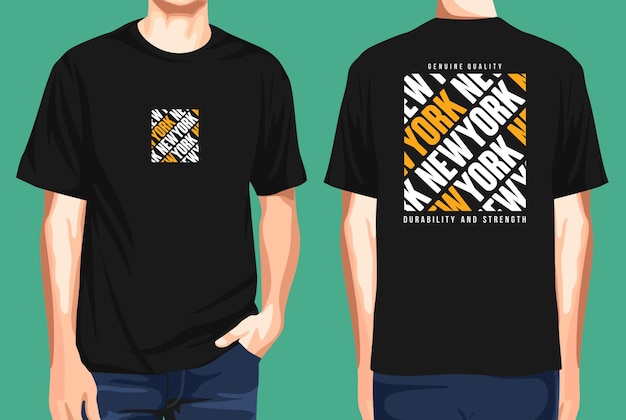 Tshirt przód i tył Newyork