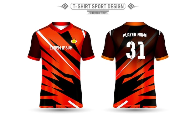 Tshirt Sport Design Makieta Abstrakcyjny Szablon