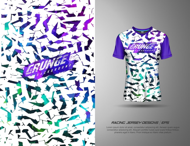 Tshirt sportowy grunge tekstury tła dla koszulki piłkarskiej zjazdowe kolarstwo piłkarskie gry