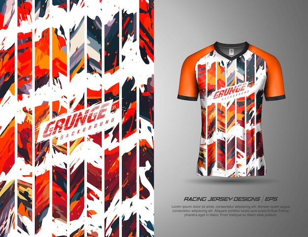 Tshirt sportowy grunge tekstury tła dla koszulki piłkarskiej zjazdowe kolarstwo piłkarskie gry