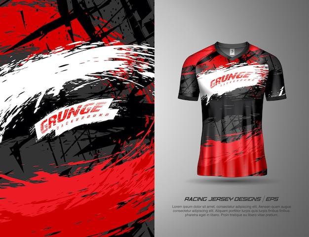 Tshirt sportowy grunge tekstury tła dla koszulki piłkarskiej zjazdowe kolarstwo piłkarskie gry