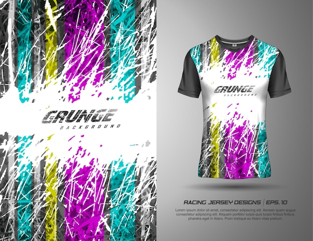 Tshirt Sportowy Grunge Tekstury Tła Do Wyścigów Jersey Downhill Kolarstwo Piłkarskie Gry