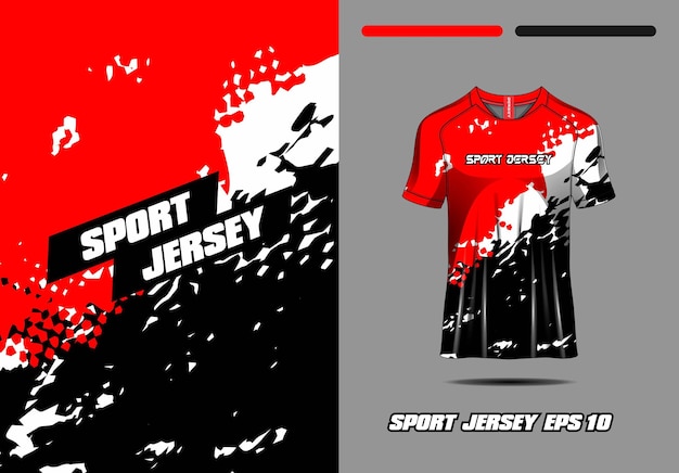 Tshirt Sportowy Grunge Tekstury Tło Dla Koszulki Piłkarskiej Kolarstwo Gra W Piłkę Nożną Premium