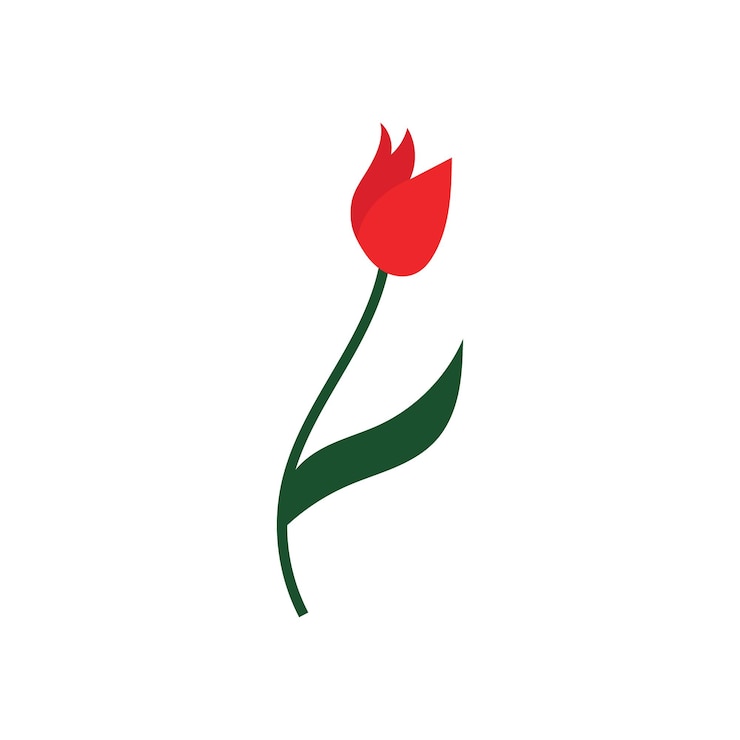 Wektor tulip logo wektorowy film ikona ilustracja szablon projektowanie