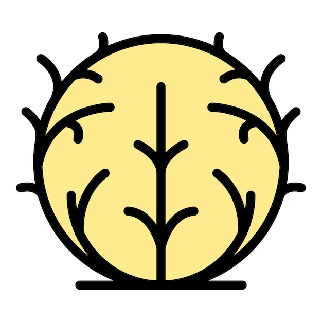 Plik wektorowy tumble chwastów ikona zarys wektora pustynna piłka zachodni krzak kolor płaski