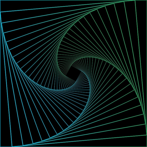 Tunel streszczenie Twisted kolorowy tunel 3d Twisted lines Logo Wireframe 3D powierzchni tunelu