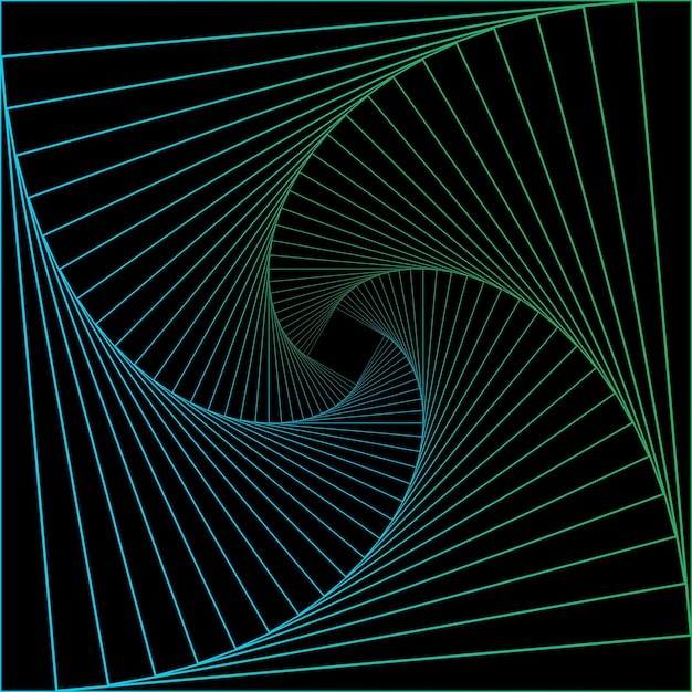 Tunel streszczenie Twisted kolorowy tunel 3d Twisted lines Logo Wireframe 3D powierzchni tunelu