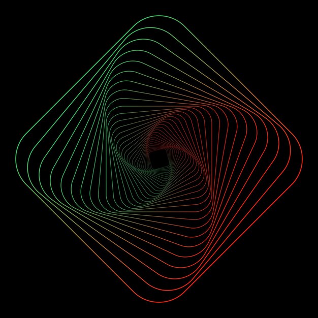 Tunel streszczenie Twisted kolorowy tunel 3d Twisted lines Logo Wireframe 3D powierzchni tunelu