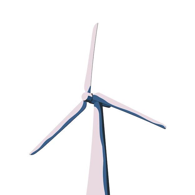 Turbina wiatrowa do ekologicznej produkcji energii odnawialnej. Wiatrak zrównoważony generator energii elektrycznej.