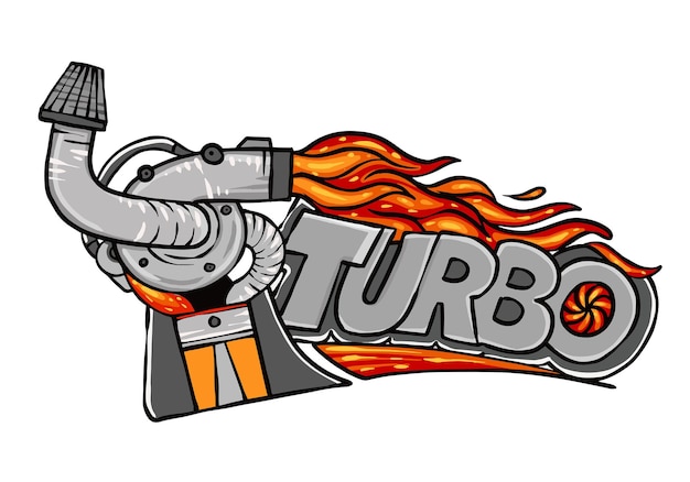 Turbo Silnik Logo Wektor Eps 10