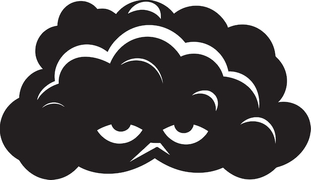 Plik wektorowy turbulent fury vector angry cloud stormy vortex angry black cartoon cloud