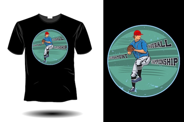 Plik wektorowy turniej baseball mistrzostw retro vintage design