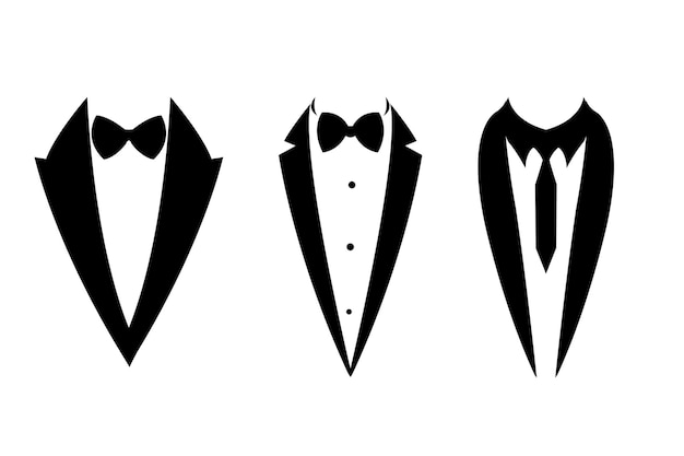 Tuxedo Bow Tie For Cricut Silhouette Cameo wektor