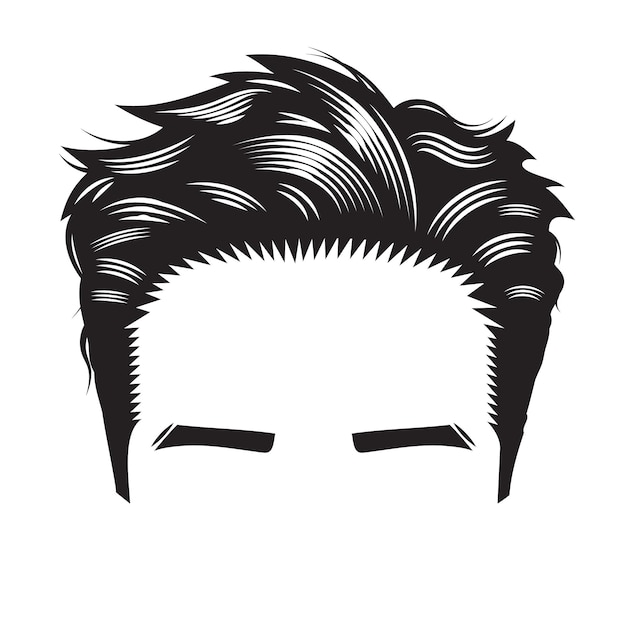 Plik wektorowy twarz mężczyzny z rocznika fryzury ilustracja wektorowa linii podcięcia.