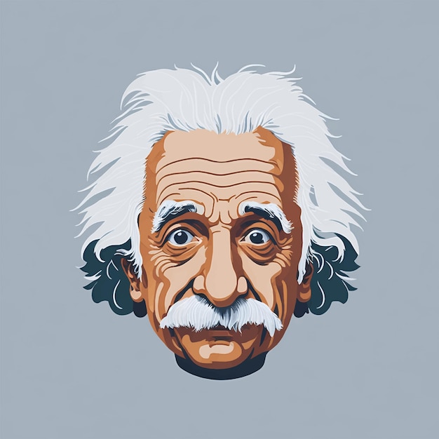 Plik wektorowy twarz wielkich naukowców alberta einsteina ilustracji wektorowych