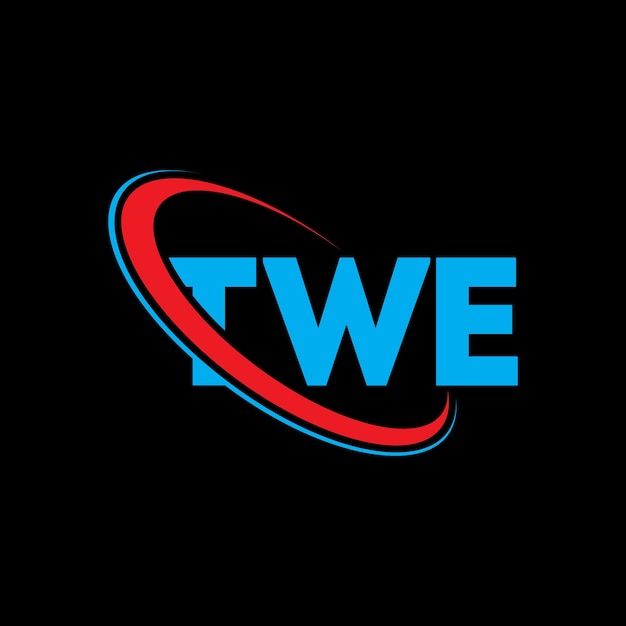 Twe Logo Twe Letter Twe Letter Logo Design Inicjały Twe Logo Połączone Z Okręgiem I Dużymi Literami Monogram Logo Twe Typografia Dla Firmy Technologicznej I Marki Nieruchomości