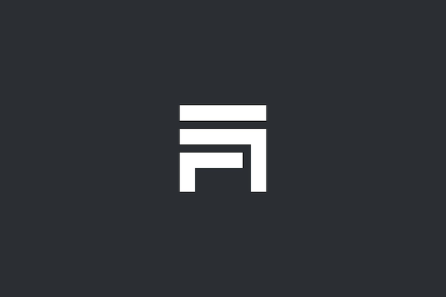 Twórczy minimalna litera F FF logo monogram ikona szablon wektora projektu