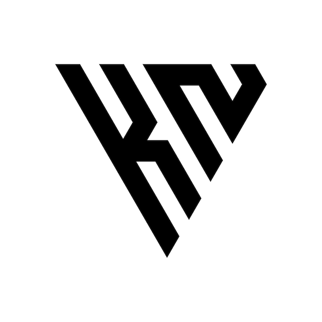 Plik wektorowy tworzenie logo trójkątnej litery kn