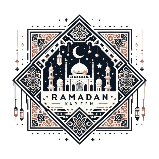 Plik wektorowy tworzenie niezapomnianych wrażeń z żywym logo ramadanu
