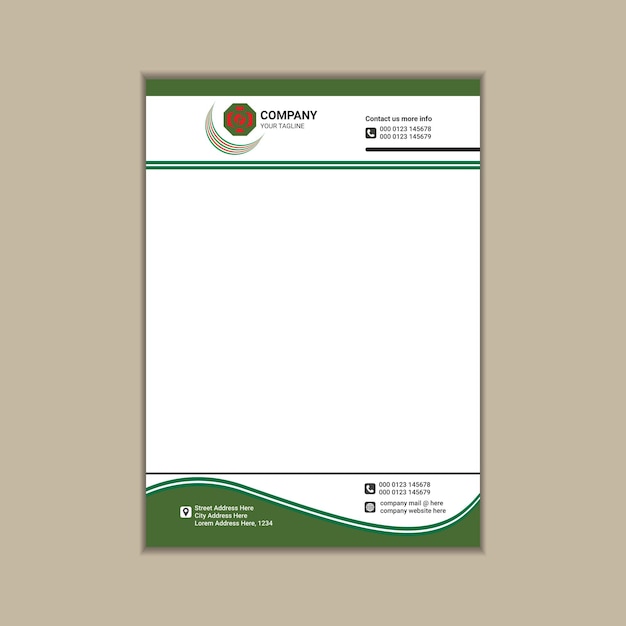 Tworzenie prostego i czystego firmowego papieru firmowego A4 z projektem wektorowym i spadami