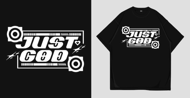 Tylko Bóg Chrześcijański Y2K T-shirt Design
