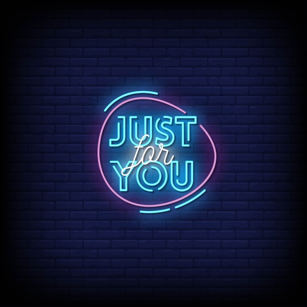 Tylko dla Ciebie Tekst w stylu neonów